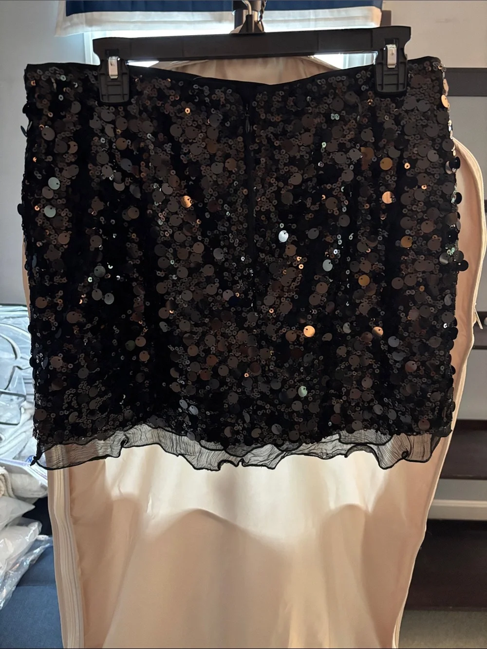 J. Crew Black Sequin Mini Skirt
